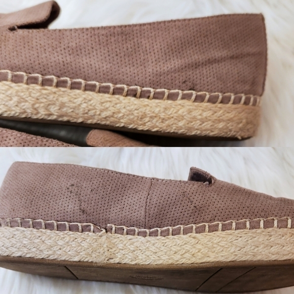 Dr Scholl's Lilac Perforated Espadrille Slip On Shoes 8M - Picture 8 of 11